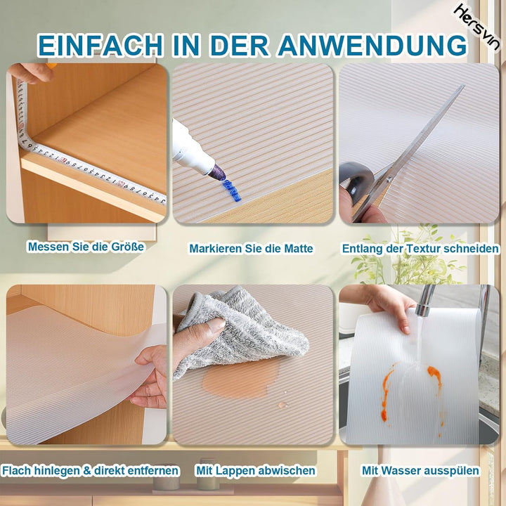 Hersvin Schubladenmatte 40cmx450cm Schrankpapier Schubladeneinlage Eva Wasserfest Nicht Klebende Unt