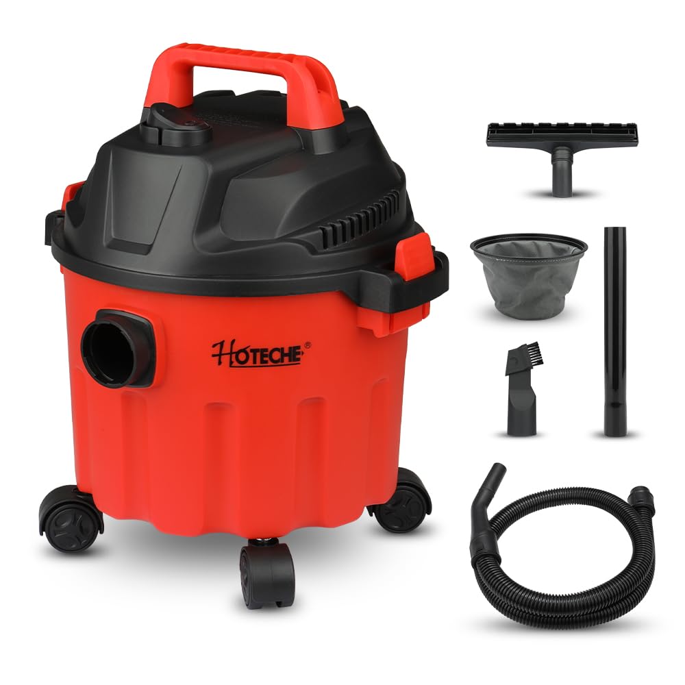 Hoteche 800W Nass- & Trockensauger - 10L Fassungsvermögen, Kupferdrahtmotor, Kunststoffbehälter, ide