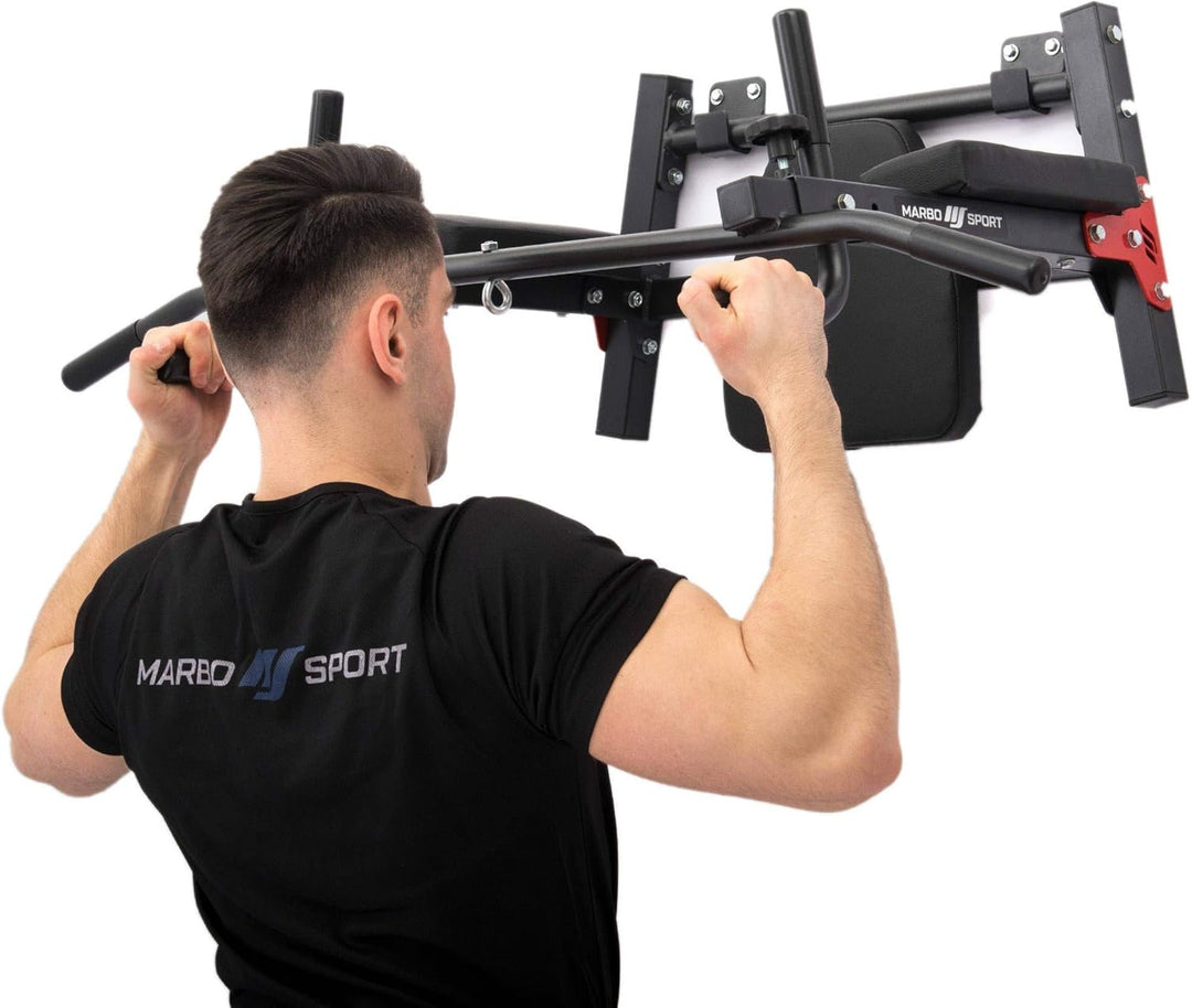 Marbo Sport Die multifunktionale Dip-Station/Klimmzugstange für die Wandmontage (2in1) MH-U205 | Mad