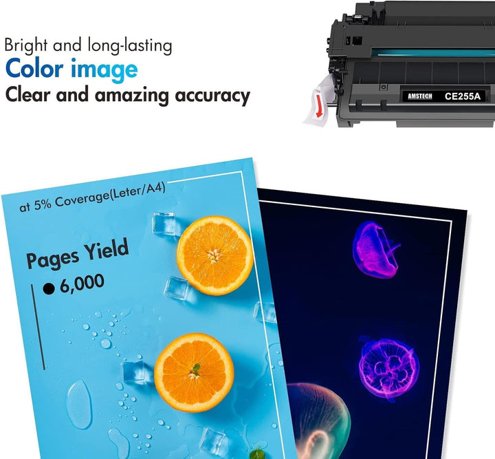 55A CE225A Schwarz Toner Kompatibel als Ersatz für HP 55X CE255AD CE255X Laserjet Enterprise P3015DN