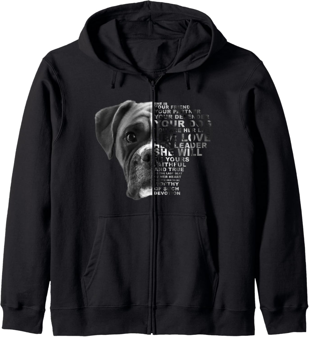 She Is Your Friend Your Partner Your Defender Your Dog Boxer Kapuzenjacke