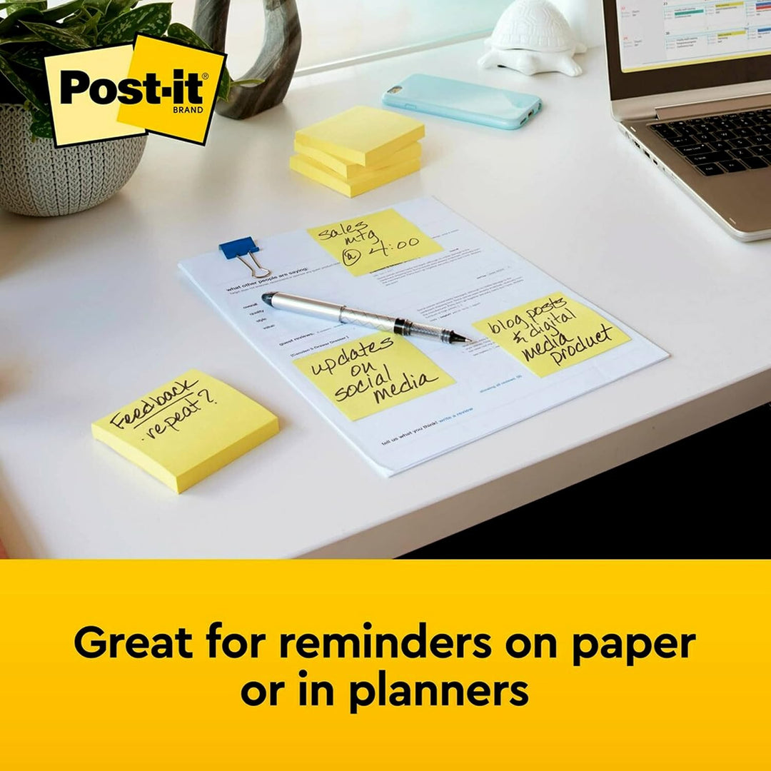 Original Notes, 3 x 3, Canary Yellow, 12 100-Sheet Pads/Pack 12 Pads 7,6 x 7,6 gelb, 12 Pads 7,6 x 7