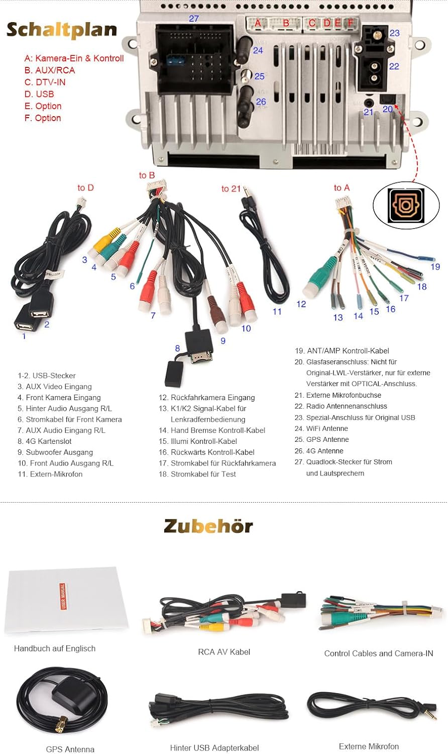 Erisin Android 14 8-Kern Autoradio Mit GPS Navi für Porsche Panamera (2010–2016) 7 Zoll Touchscreen