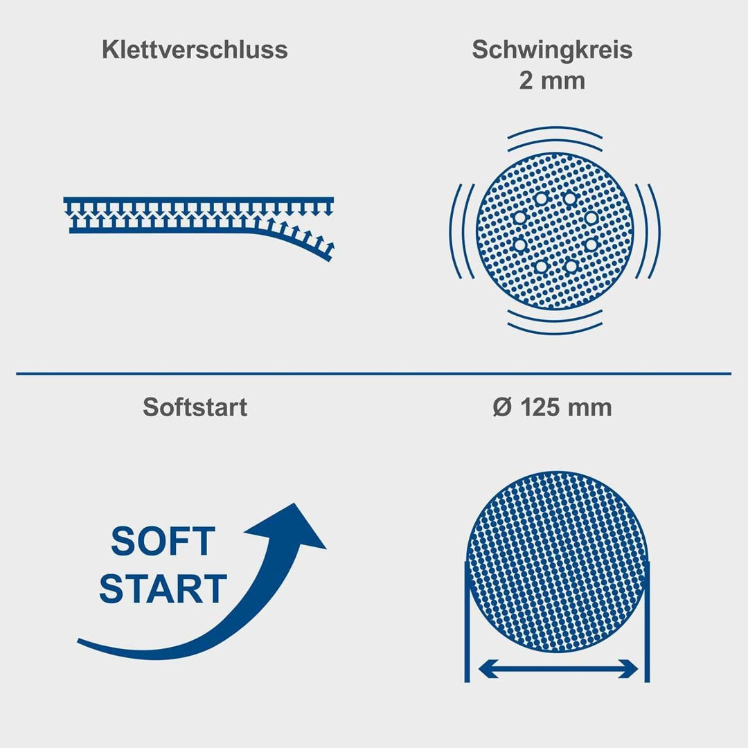 Scheppach Akku Exzenterschleifer C-OBS125-X | SchleiftellerØ 125mm | Schwingkreis 2mm | Schwingzahl