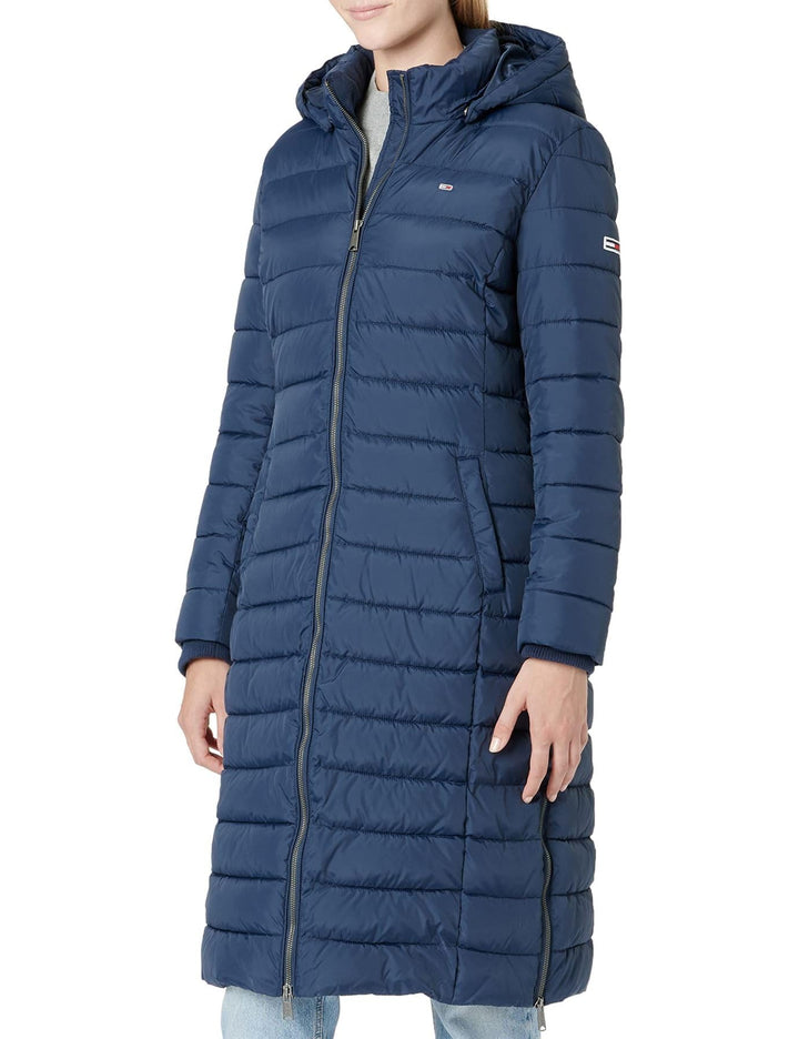 Tommy Jeans Damen Daunenmantel Basic Winter S Blau, S Blau