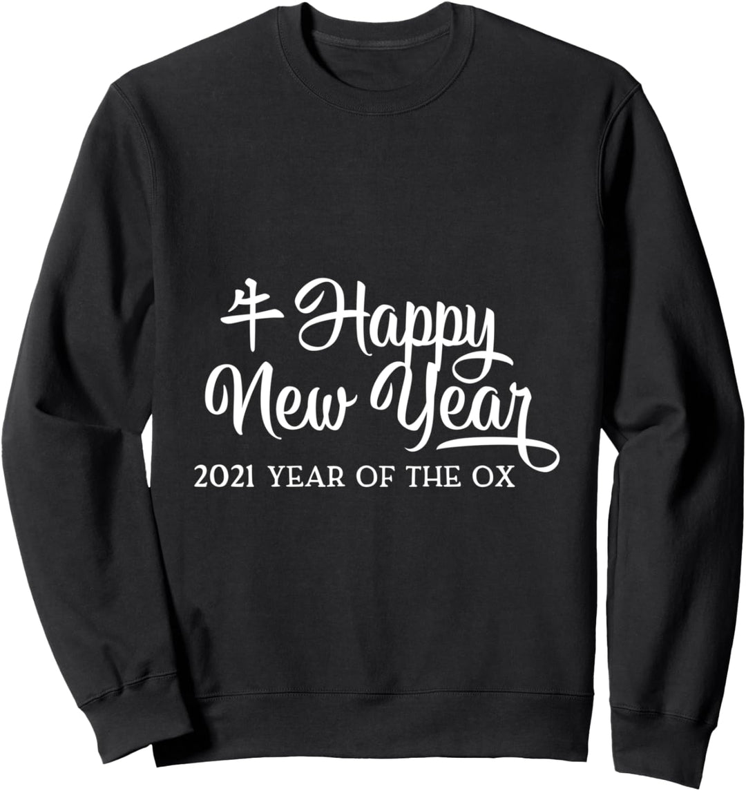 Frohes Neues Jahr 2021 Jahr des Ochsen Sweatshirt