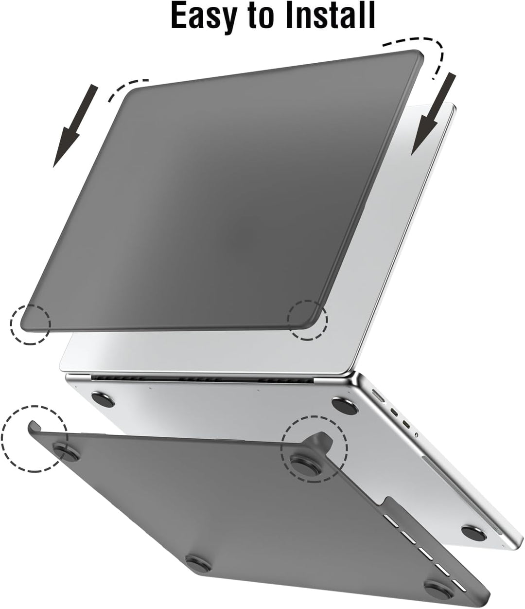 BlueSwan Hülle kompatibel mit MacBook Pro 14 Zoll M3 M2 M1 A2918 A2992 A2779 A2442, veröffentlicht 2