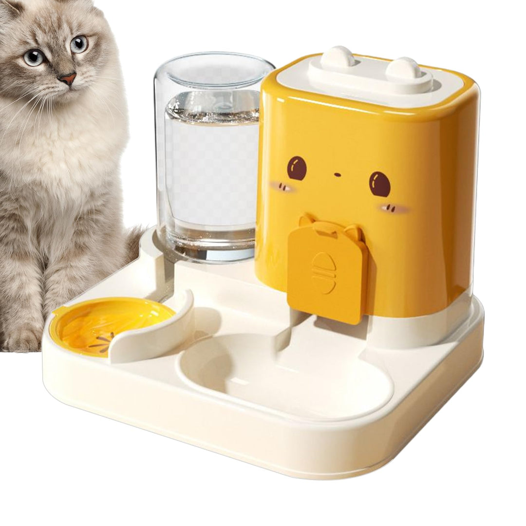 Automatischer Katzenfutterautomat | 2 In 1 Futterautomat Mit Wassertank - Grosses Futterstation Mit