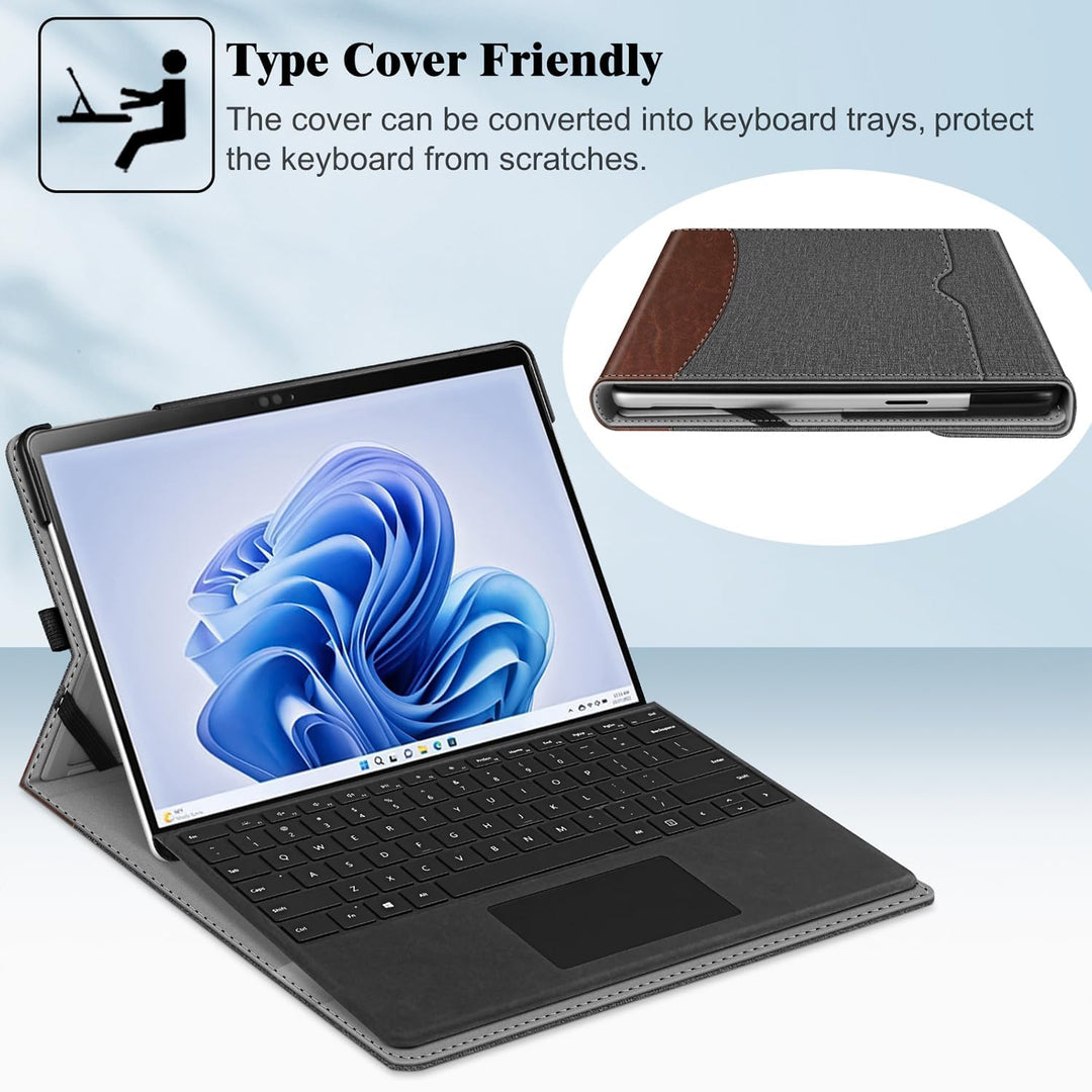 Fintie Hülle für Microsoft Surface Pro 11/10 / 9 (2024-2022) 13 Zoll - Multi-Sichtwinkel Kunstleder