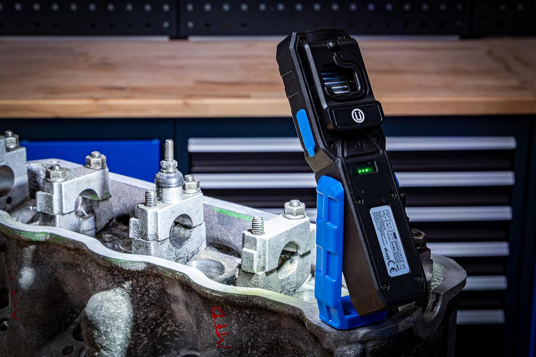 BGS 70051 | COB-LED-Werkstattleuchte mit Magnet und Haken | klappbar | Akku | Arbeitsleuchte | Werks