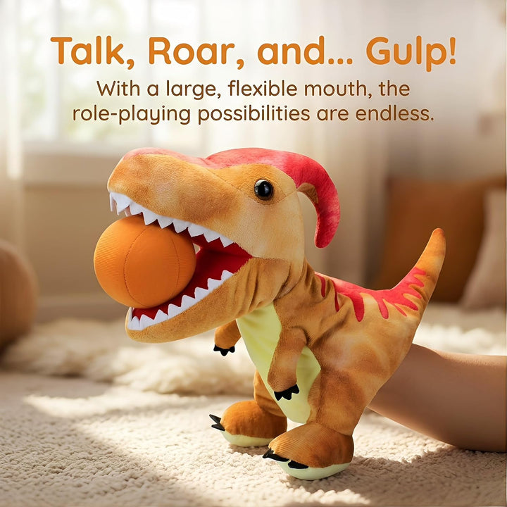 Dinosaurier-Handpuppen für Kinder, Kleinkind enthält Triceratops und Tyrannosaurus Rex mit beweglich