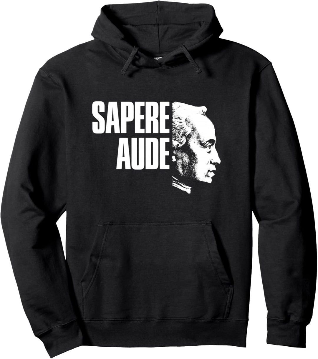Immanuel Kant Portrait - Sapere Aude Pullover Hoodie