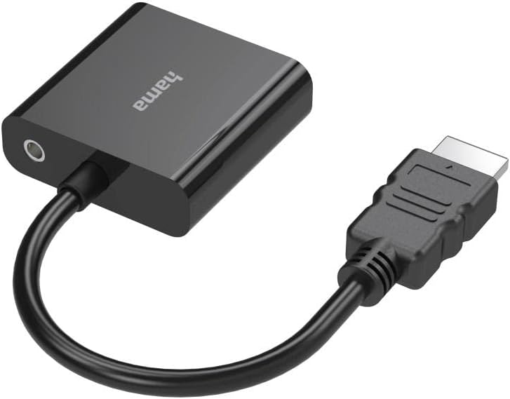 Hama HDMI auf VGA Adapter Full HD 1080p (HDMI Stecker, VGA Buchse und Klinken Buchse, Adapter zum An