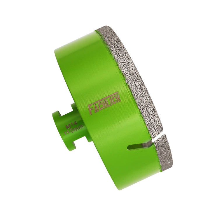 FACHLICH Diamantbohrer Fliesenbohrer 110mm Diamant-Bohrkronen Lochsäge M14 Gewinde für Porzellan Fli