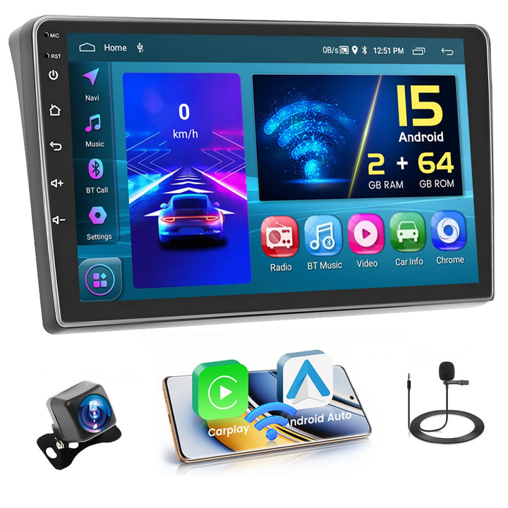 Hikity 2+64G Android 15 Autoradio für Ducato 3/Peugeot Boxer 2/Citroen Jumper 2 2011-2022 Radio Wire