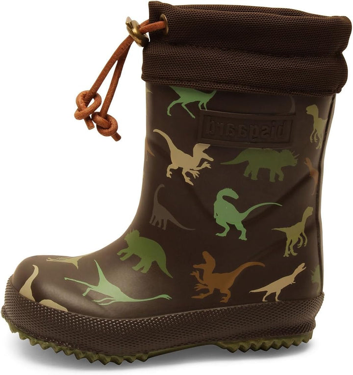 Bisgaard Unisex Kinder Thermo Gummistiefel 33 EU Brown Dino, 33 EU Brown Dino