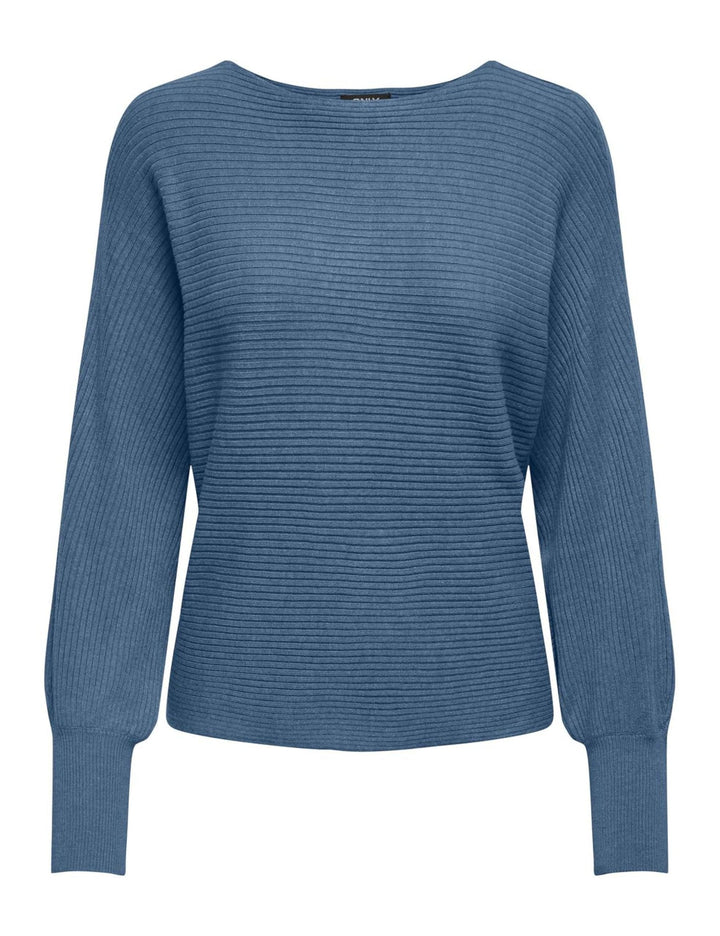 ONLY Women's Onladaline Life L/S Short Pullo KNT Noos Pullover Sweater XS Coronet Blue/Detail:w. Mel