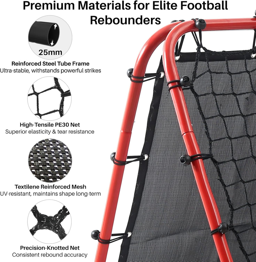 Doppelseitige Rebounder Net Fussball Training Ausrüstung, 100/120/180cm, Fussball Tor Kickback Ziel