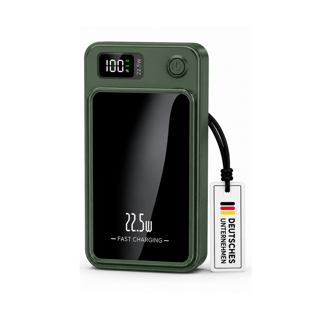 Magnetische Powerbank 5000mAh Mini 22.5W PD Schnellladen mit LED Display – kompatibel mit Samsung, M