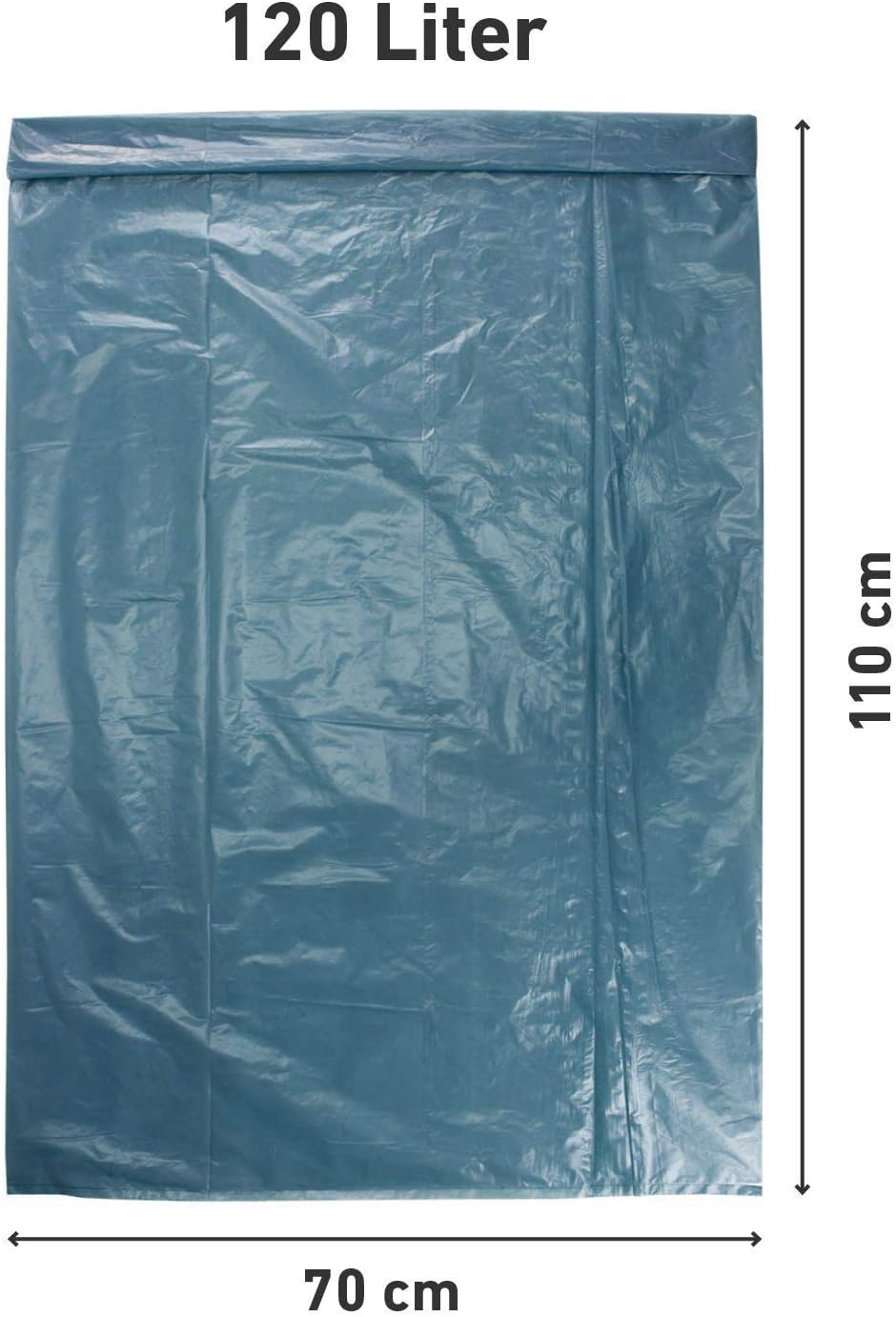 Sobsy Müllsäcke Ldpe-Reg, Typ 100, Blau, Gerollt, 120l, Extra Stark Single, Single