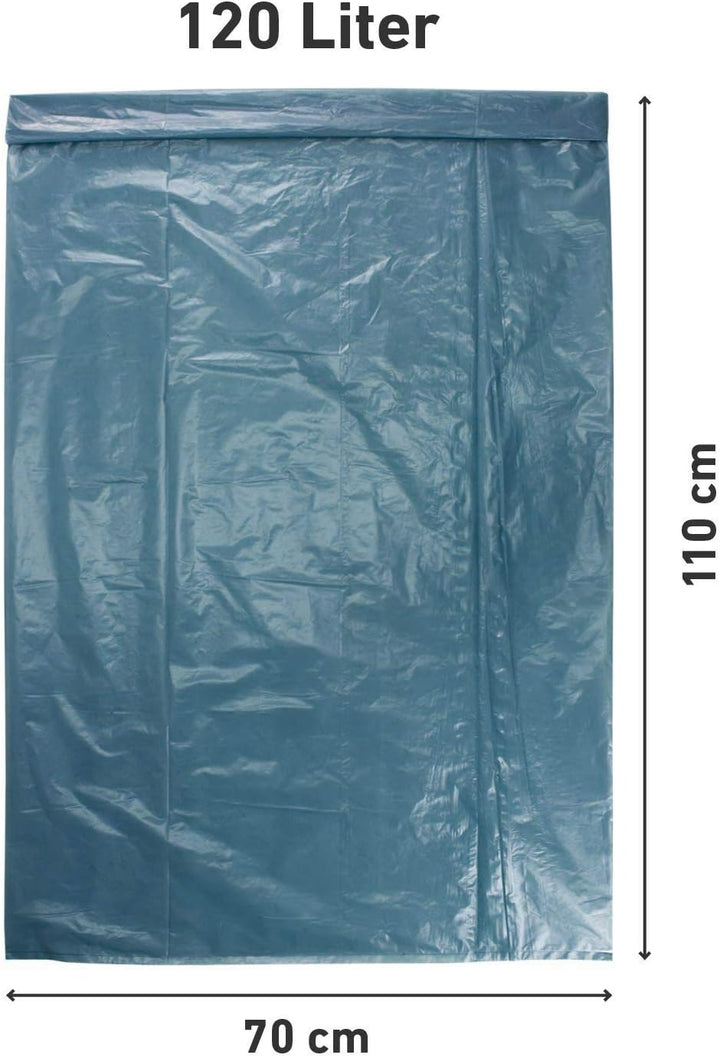 Sobsy Müllsäcke Ldpe-Reg, Typ 100, Blau, Gerollt, 120l, Extra Stark Single, Single