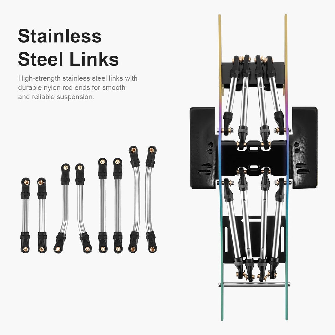 INJORA Rainbow Titanium LCG Chassis Kit für 1/24 SCX24