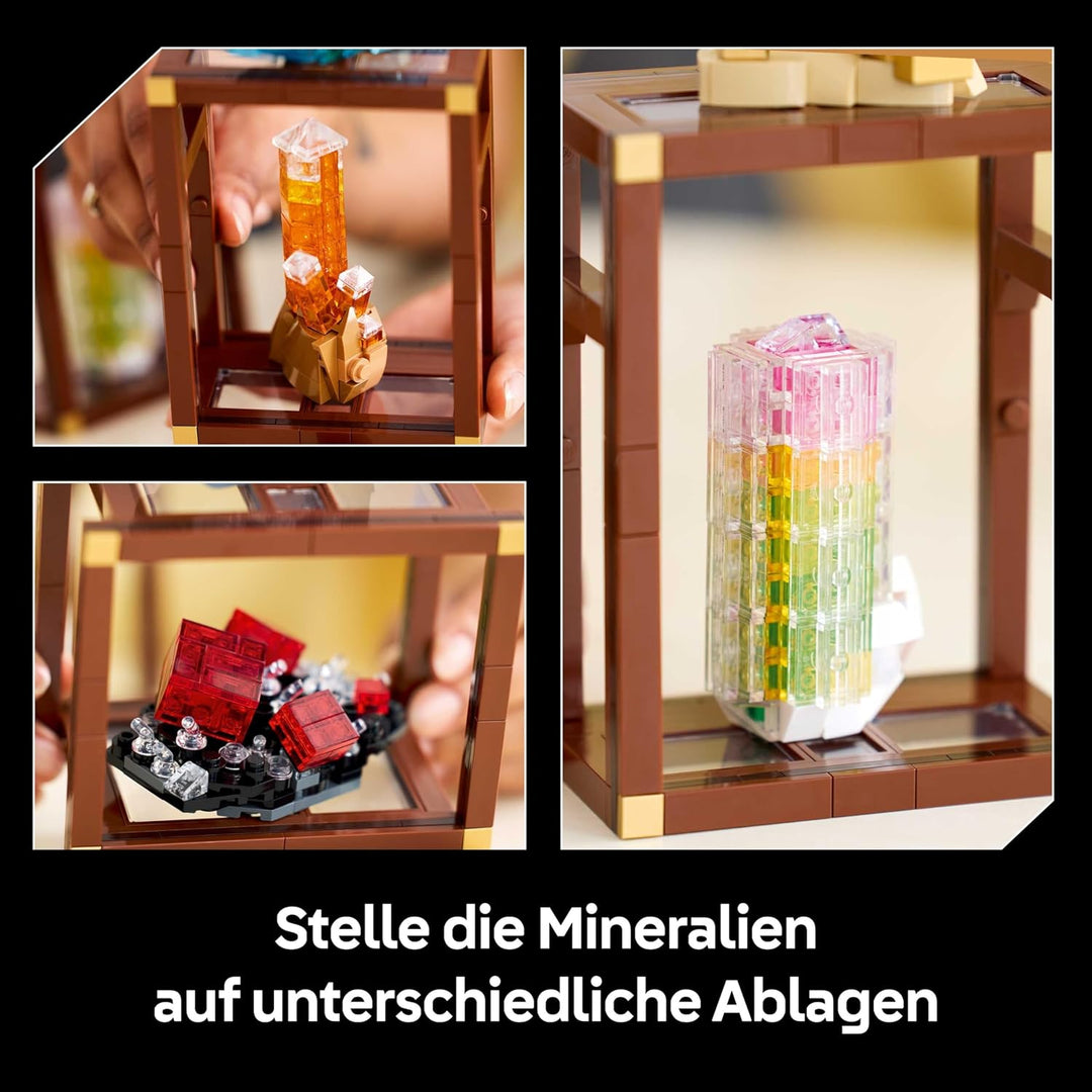 LEGO Ideas Mineraliensammlung - Set für Erwachsene - Modellbau mit Kristallelementen inkl. Amethyst,