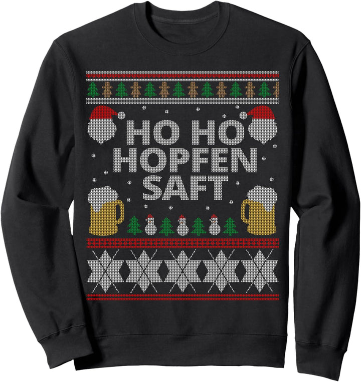 Ho Ho Hopfensaft Ugly Christmas Bier Geschenk Biertrinker Sweatshirt