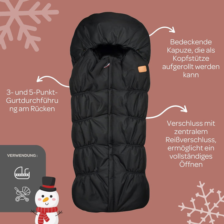 BÉABA, Fusssack für Babys Kinderwagen, 100% wasserdicht, winddicht, Double Fleece Ultra Warm, TOG 6,