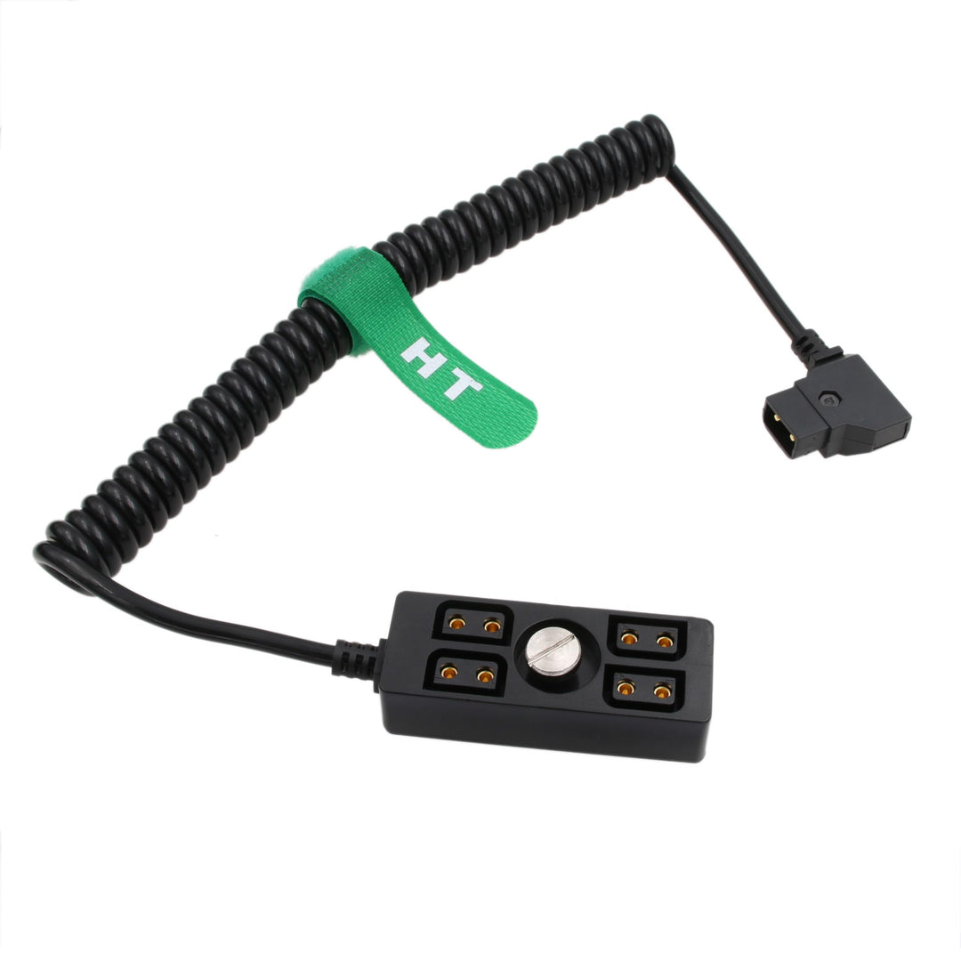 HangTon D-Tap Stromversorgung Splitter Nabe 1/4"-20 Gewinde, P-TAP Stecker auf Buchse mit 4 Anschlüs