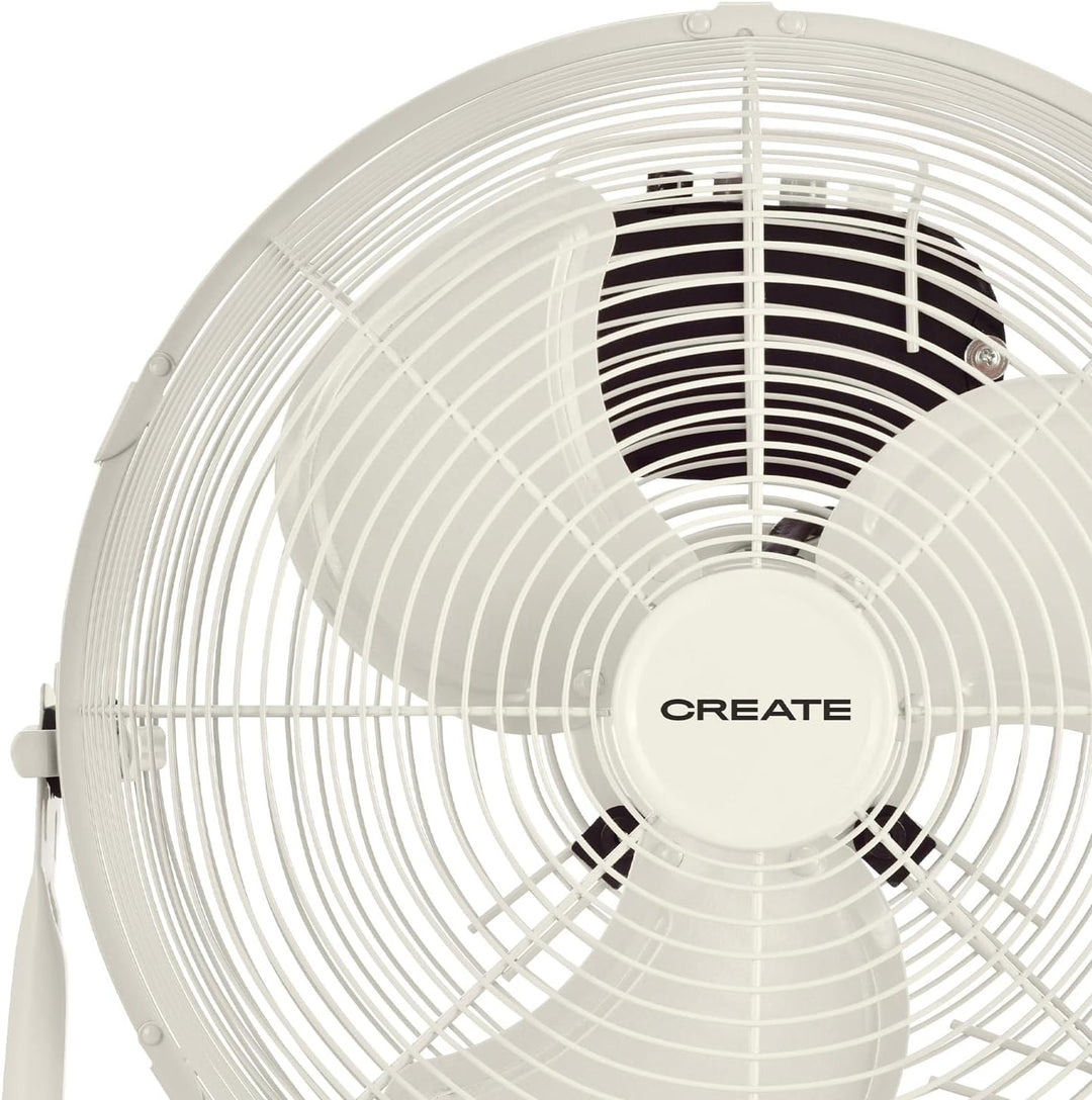 CREATE / AIR FLOOR RETRO/Industrieller Bodenventilator/Cremeweisser Ventilator, 12 Zoll, starker Luf