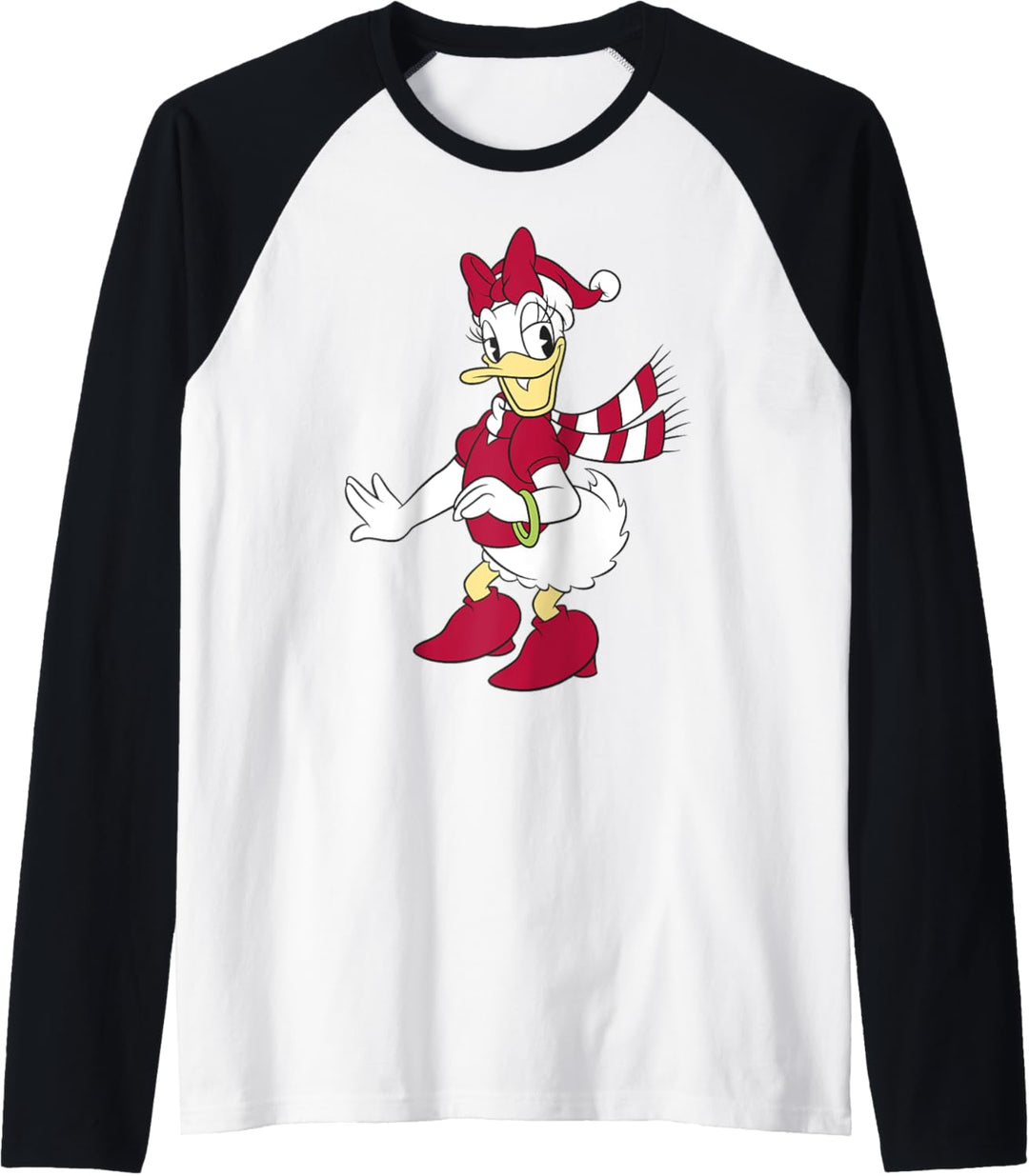 Disney Mickey And Friends Weihnachten Daisy Duck Santa Hat Raglan