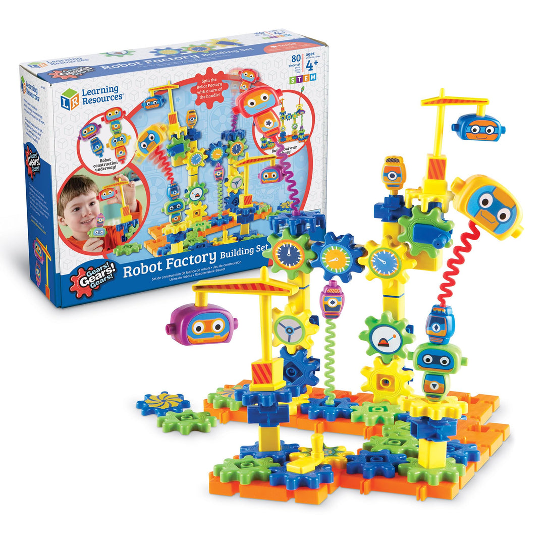 Learning Resources Gears Gears Gears!® Roboterfabrik-Bausatz, Roboterfabrik