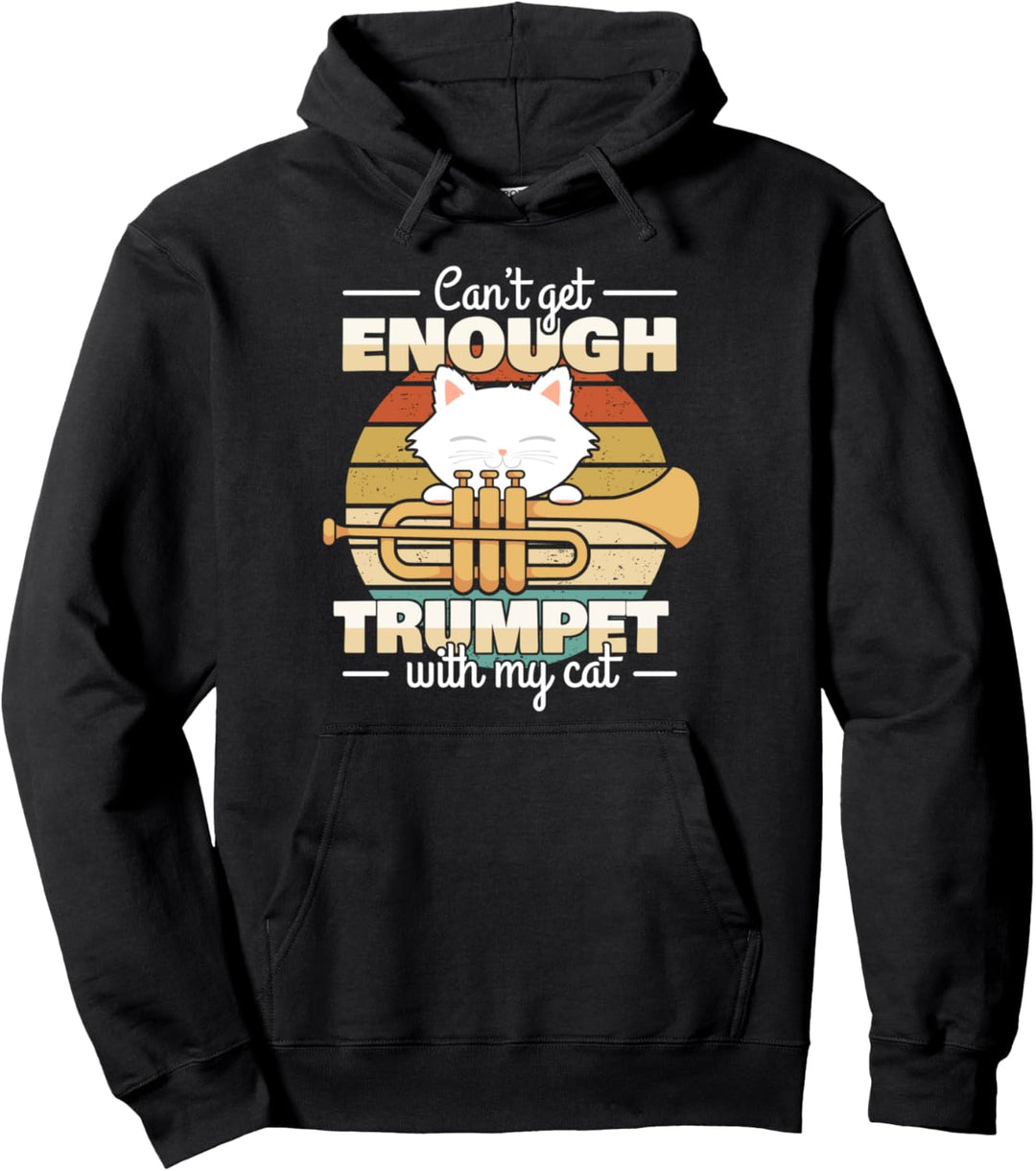 Katzen-Besitzer Trompete Spruch Trompeten-Spieler Pullover Hoodie