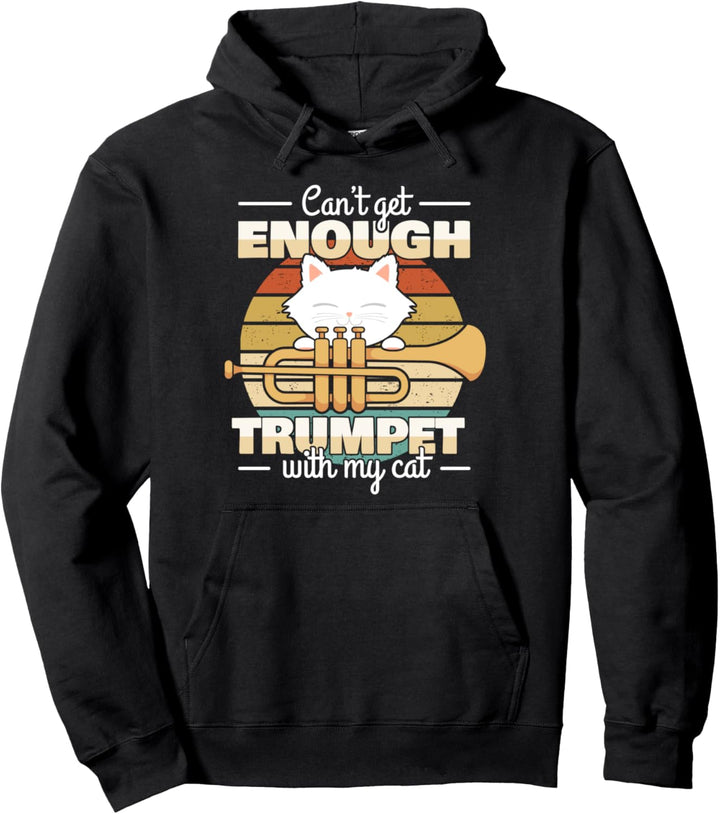 Katzen-Besitzer Trompete Spruch Trompeten-Spieler Pullover Hoodie