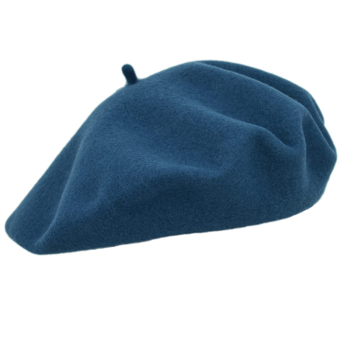 MELEGARI Baskenmütze für Damen | 100% Wolle | Roma Beret | Made in Italy Einheitsgrösse Blau 41, Ein