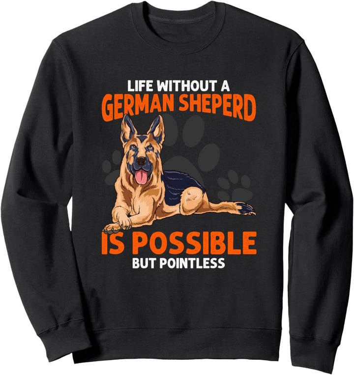 Deutscher Schäferhund Hund Grafik Herrchen Hundemama Sweatshirt