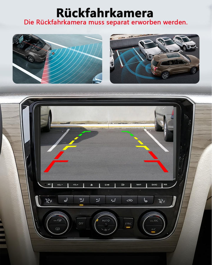 ESSGOO 4+64G Autoradio 9 Zoll Wireless Auto Radio Carplay Android 15 Car Stereo Für VW Golf 5 6 Tour