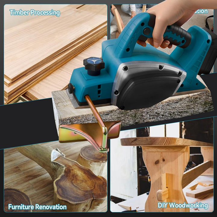 Kabellose elektrische Hand-Planer kompatibel mit Makita 18V Batterie, 15000RPM bürstenlose Power Hol