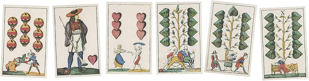Piatnik 2861 - Kartenspiel Biedermeier mit Begleitbroschüre, 2 x 36 Blatt
