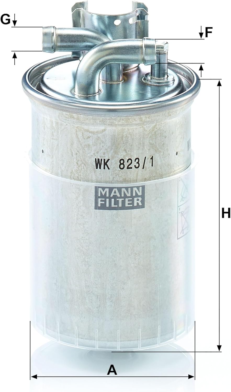 MANN-FILTER WK 823/1 Kraftstofffilter – Für PKW