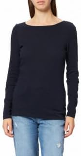 Marc OߴPolo Damen Langarmshirt aus Bio-Baumwolle Unterziehshirt XXS Blau, XXS Blau