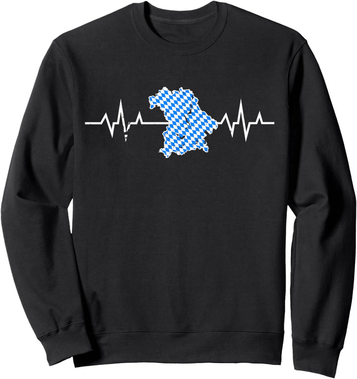 Mein Herz Schlägt Bayrisch Freistaat Bayern Bayrisches Sweatshirt