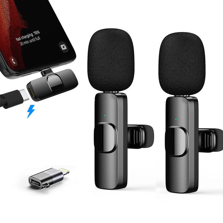 Gilye Mikrofon, Lavalier Mikrofon für iOS/Android, Mini Microphone Plug & Play, Lavalier Mikrofon Wi