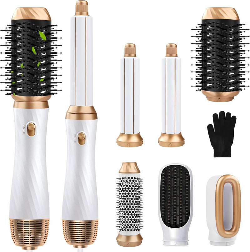 Semai 6 in 1 Air Styler set mit 1000W Haartrockner, Rundbürste, Warmluftbürste, Automatisch Volumen