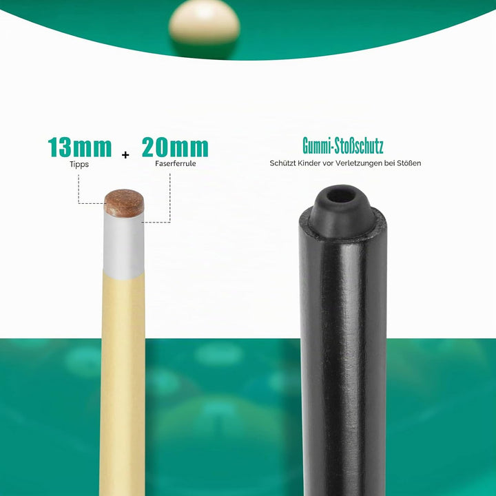 VANLAN Billard-Queue-Sticks aus Holz, Shorty-Queues, Pool-Queues für Kinder, Hartholz, Billardqueue,