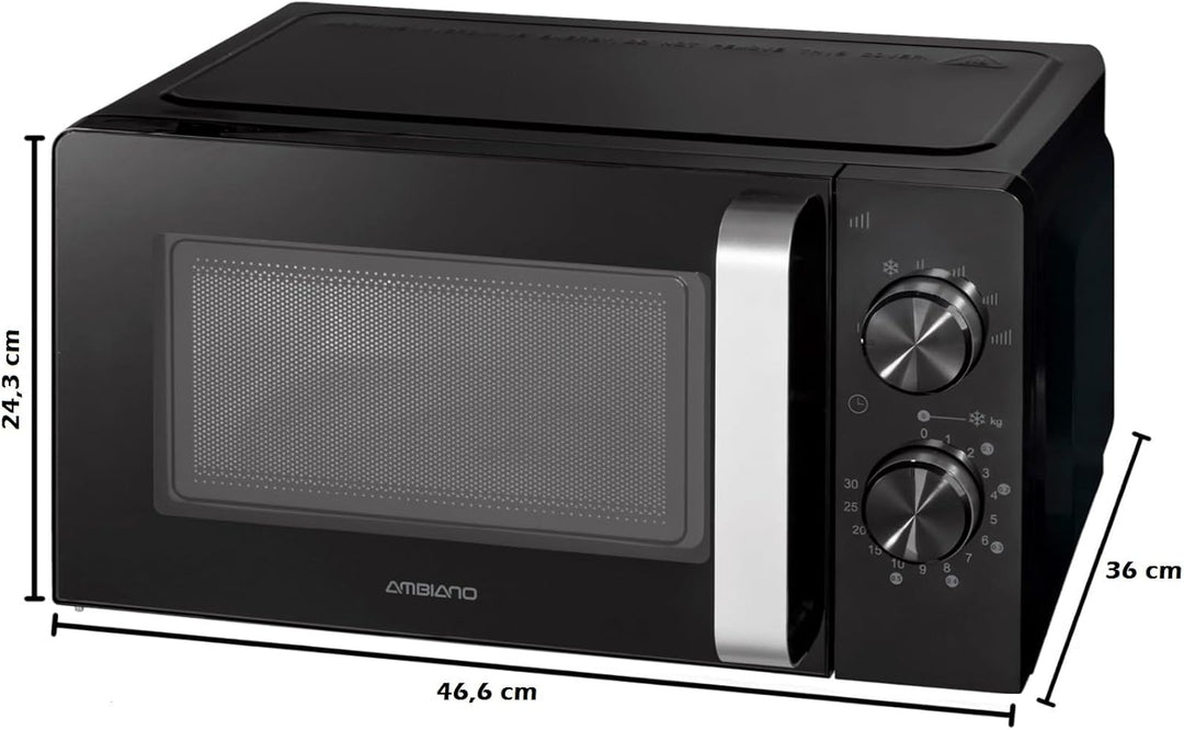 Mikrowelle ca. 700 Watt Leistung ca. 17 Liter Kapazität Freistehend mit Drehteller 6 Stufen Auftaufu