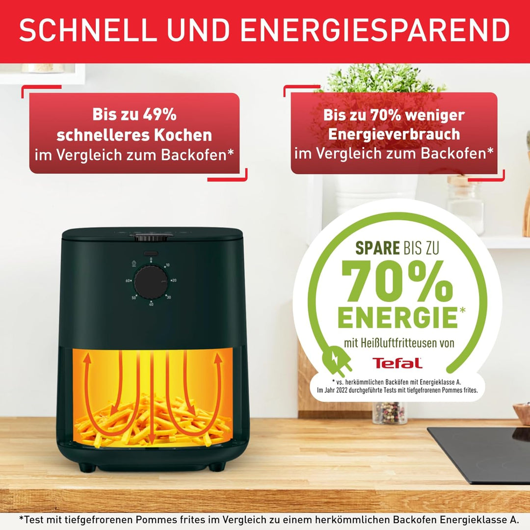 Tefal EY1303 Easy Fry Essential Heissluftfritteuse | 3,5 L Fassungsvermögen | energiesparend | einst