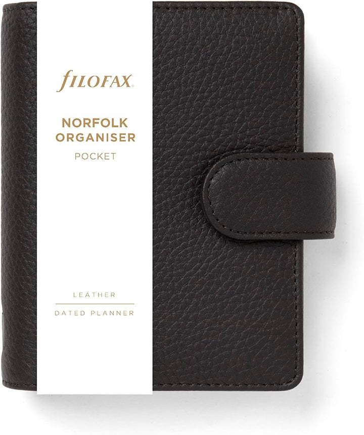 Filofax Pocket Norfolk Organizer – Espresso, espresso