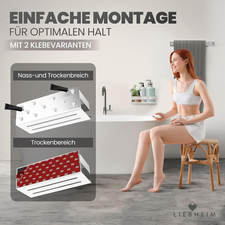 Duschablage Ohne Bohren - Badregal - Badezimmer Organizer - Duschregal - Bad Organizer - Badezimmer